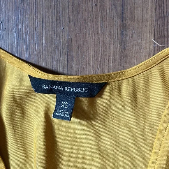Banana Republic Mustard Yellow Wrap Tank Top - Picture 2 of 7